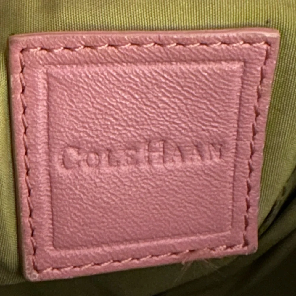Cole Haan Black Nylon & Pink Leather Shoulder Bag